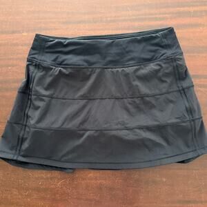 Lululemon | Black Pace Rival Mid-Rise Tennis Skirt | size 6